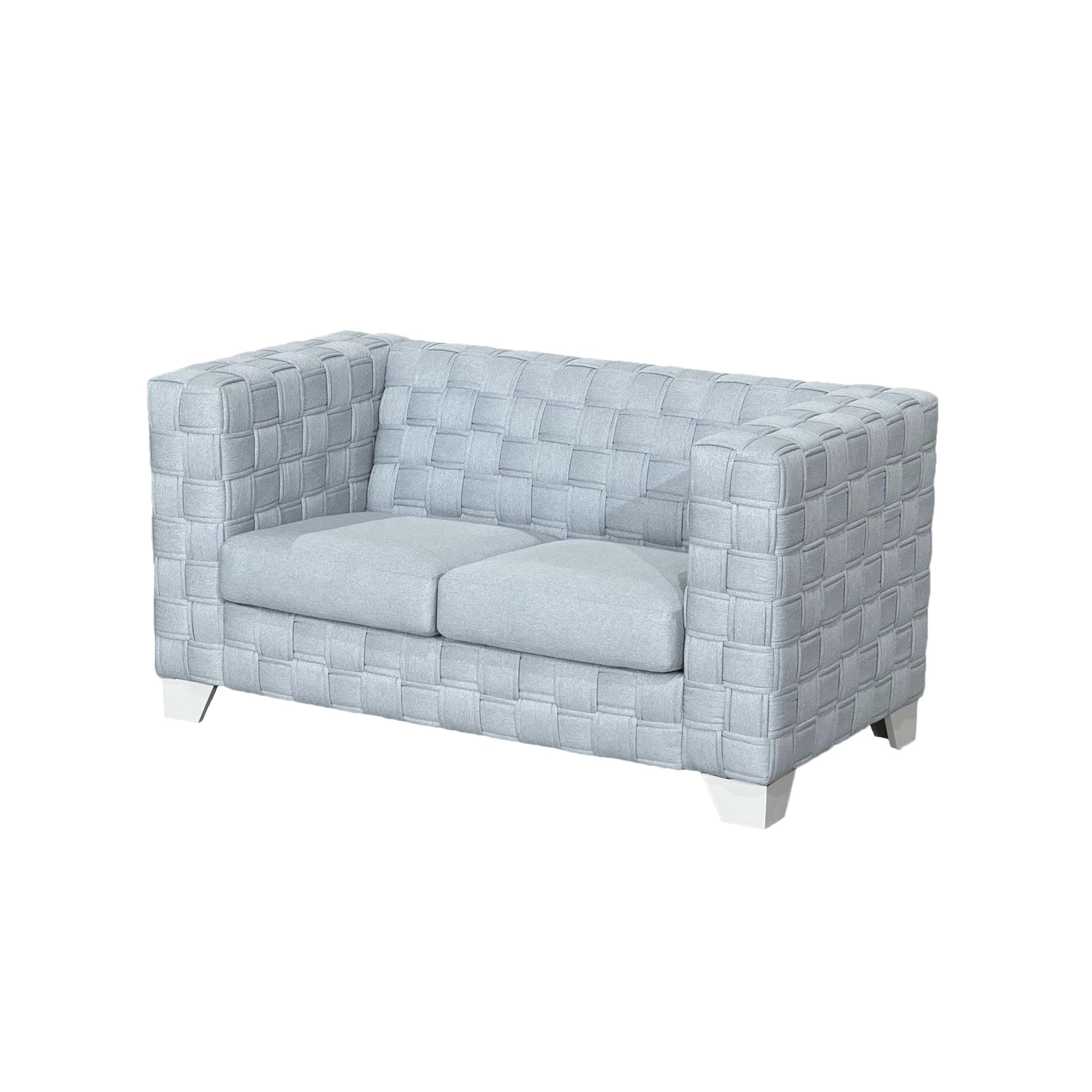 Fx D1 Sofa Set Include Chair Loveseat And Sofa Light Blue Colorlinen & White Color Sofa Legs Light Blue Fabric 6 Seat