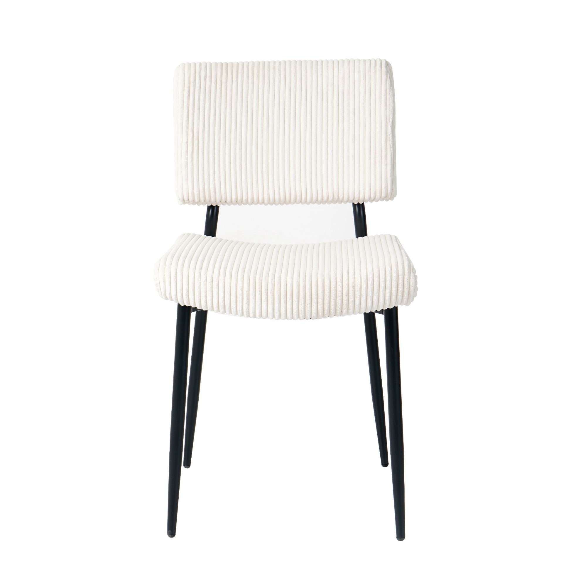 Modern Beige Simple Velvet Dining Chair Fabric Upholstered Chair Home Bedroom Stool Back Dressing, White Round Table Set, Chair Black Metal Legs Set Of 5 White Mdf