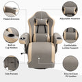 Homcom Manual Recliner Armchair Pu Leather Lounge Chair W Adjustable Leg Rest, 135 Reclining Function, 360 Swivel, Cup Holder And, Storage Pocket Grey Steel