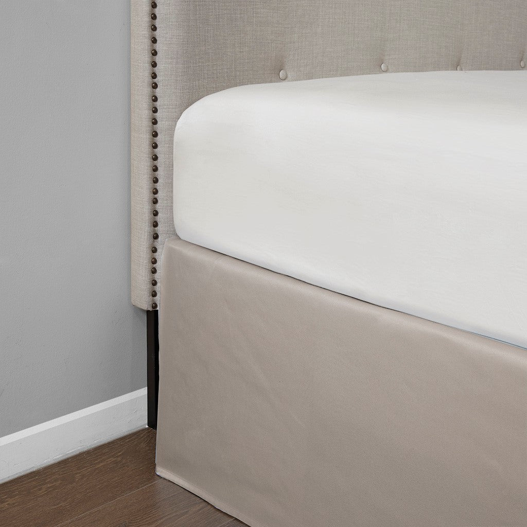 Wrap Around Adjustable Bedskirt Khaki One Size Khaki Microfiber