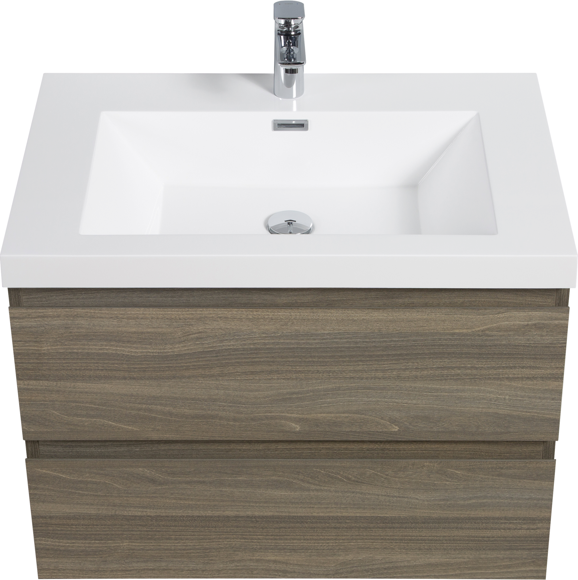 30" Floating Bathroom Vanity With Sink, Modern Wall Mounted Bathroom Storage Vanity Cabinet With Resin Top Basin And Soft Close Drawers, Ash Grey 24V11 30Ag 2 Grey Bathroom Wall Mounted Mdf