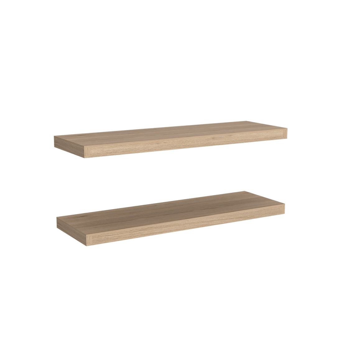 Ecco 31.5" Wide Floating Shelves Set Of 2, Shelves For Wall Decor For Bedroom, Bathroom Storage Shelves, Book Shelves For Living Room 2 Or Less Beige Horizontal Primary Living Space Open Back Modern