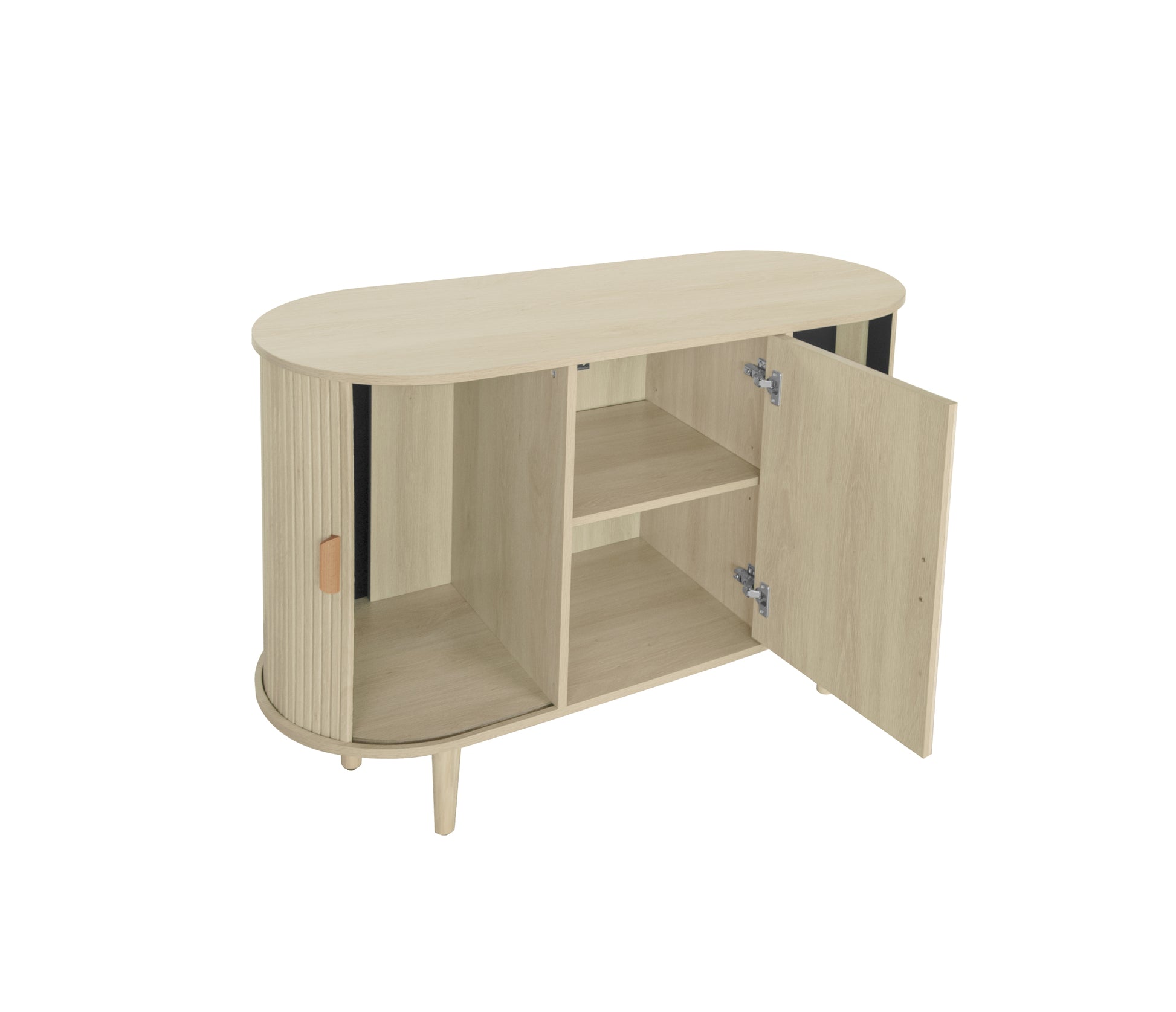 3 Door Buffet Cabinet,Large Storage Accent Cabniet With 3 Door,Sideboard Cabniet For Living Room, Entryway, Hallway, Office Kitchen And Dining Room Freestanding 3 4 Spaces Natural Sliding Doors Modern Mdf