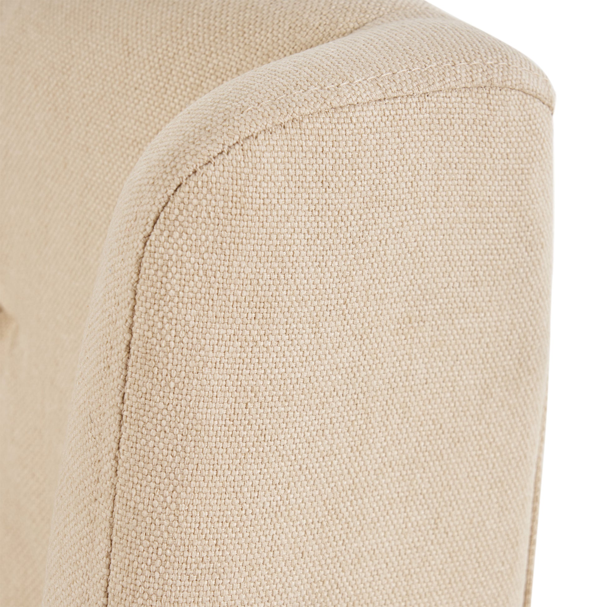 Dining Chair Beige Wood Fabric