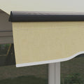 Outsunny 8' X 6.5' Retractable Awning, Patio Awning Sunshade Shelter With Manual Crank Handle, 280Gsm Uv Resistant Fabric And Aluminum Frame For Deck, Balcony, Yard, Beige Beige Polyester