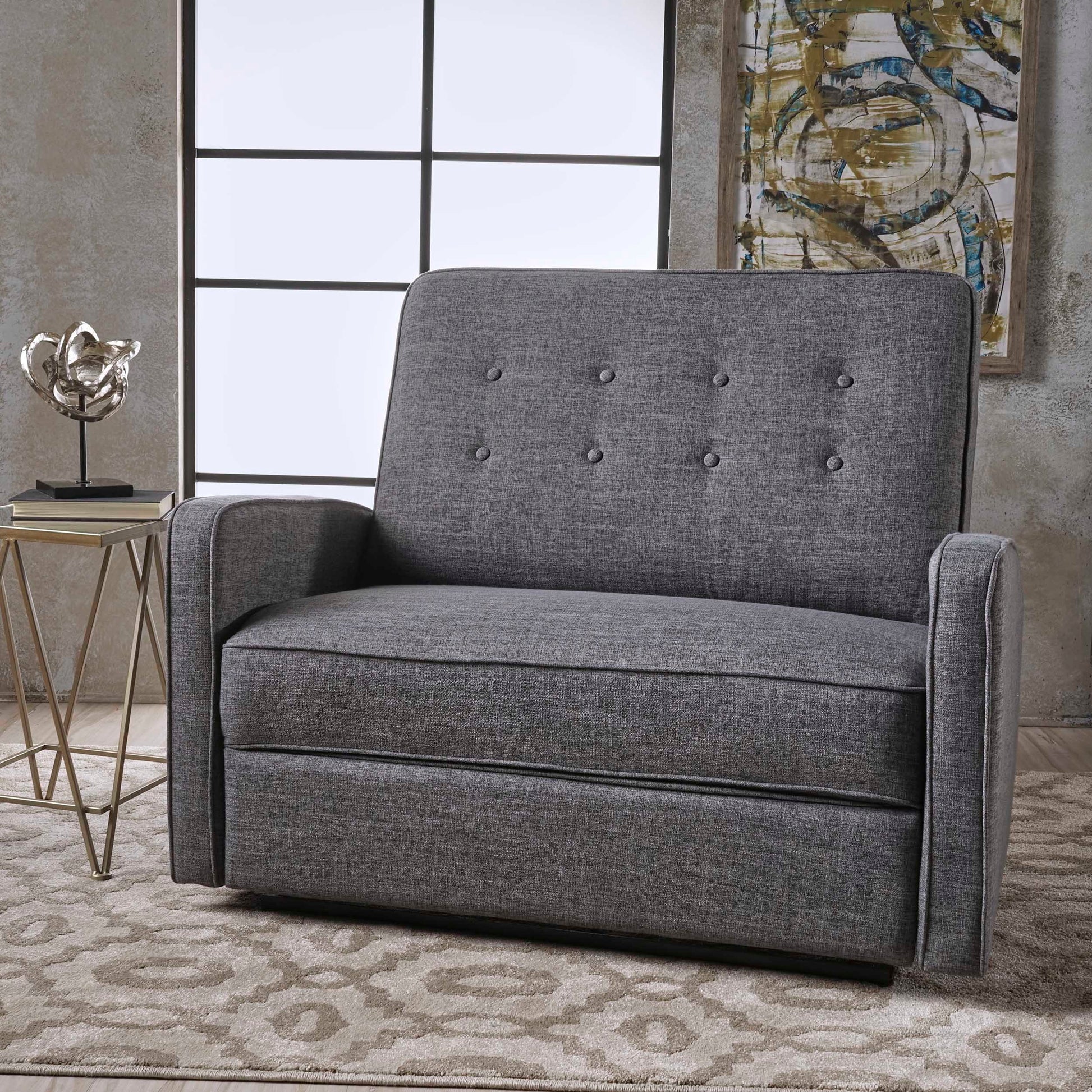 47" Wide Manual Standard Recliner Gray Fabric