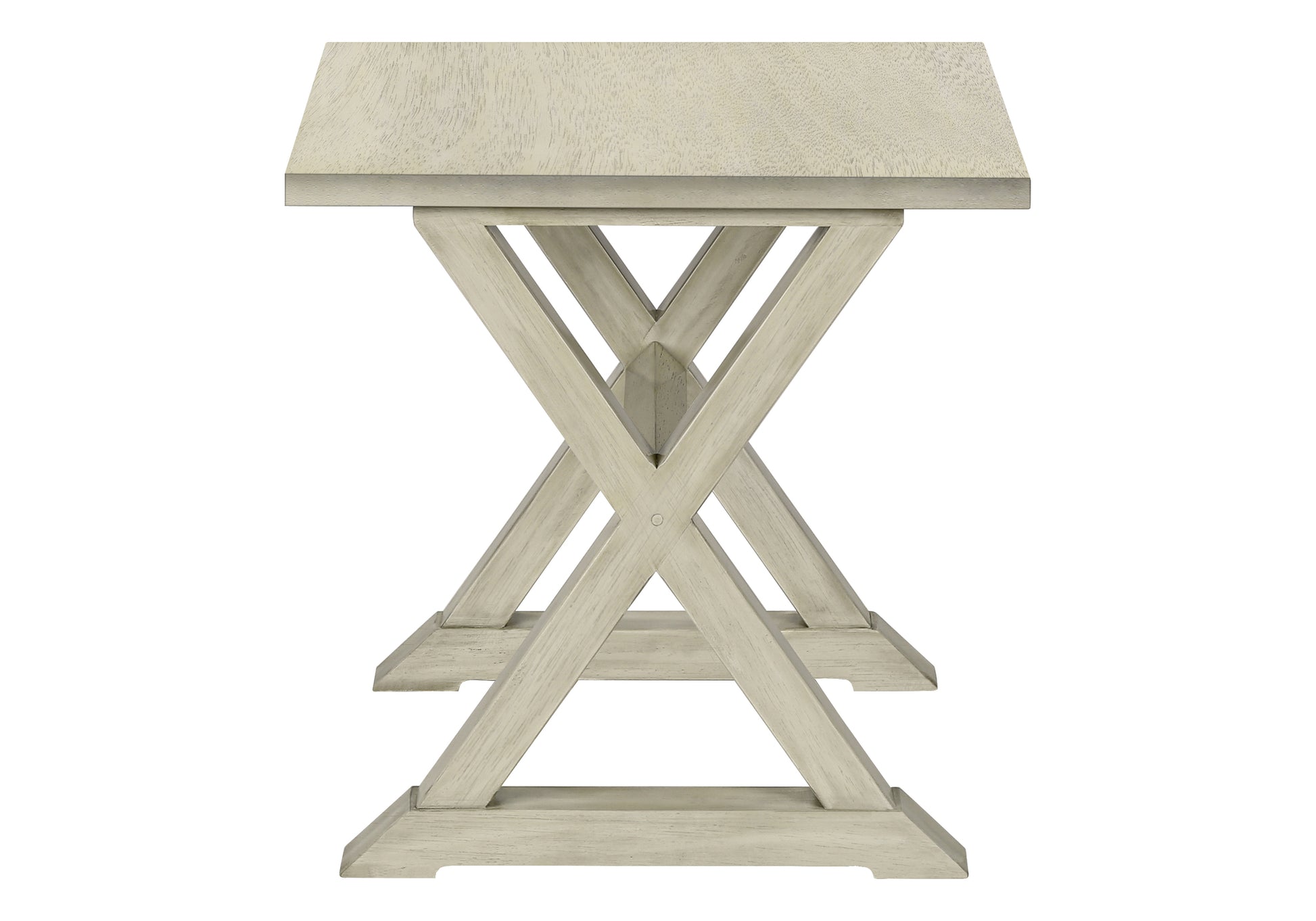 Accent Table, End, Side Table, Square, Nightstand, Bedroom, Lamp, Antique White Veneer, Transitional White Mdf