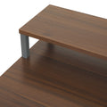 Techni Mobili Industrial Writing Desk, Walnut Walnut Computer Desk Office Modern Rectangular Rectangular Engineered Wood