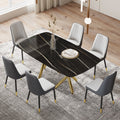 Large Modern Minimalist Rectangular Dining Table With 0.39 