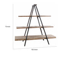 Rustiy Charmed 3 Tier Ramsden Bookshelf Brown Black Wood Metal