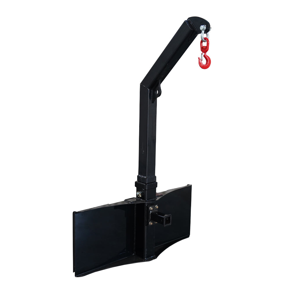 Skid Steer Quick Tach Lift Pole Jib Hoist Crane Black Steel