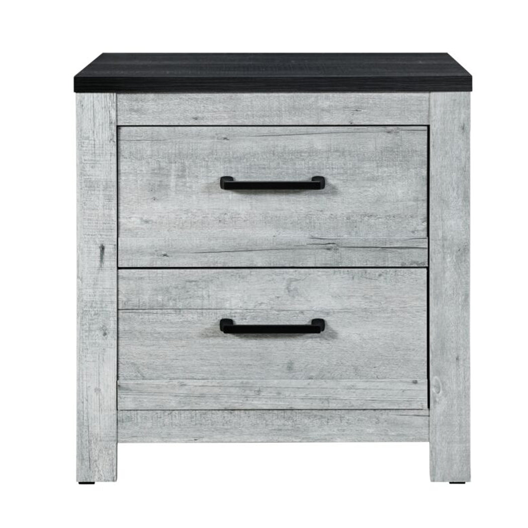 Kicks Grey Wash Nightstand Gray Wash Solid Wood Mdf