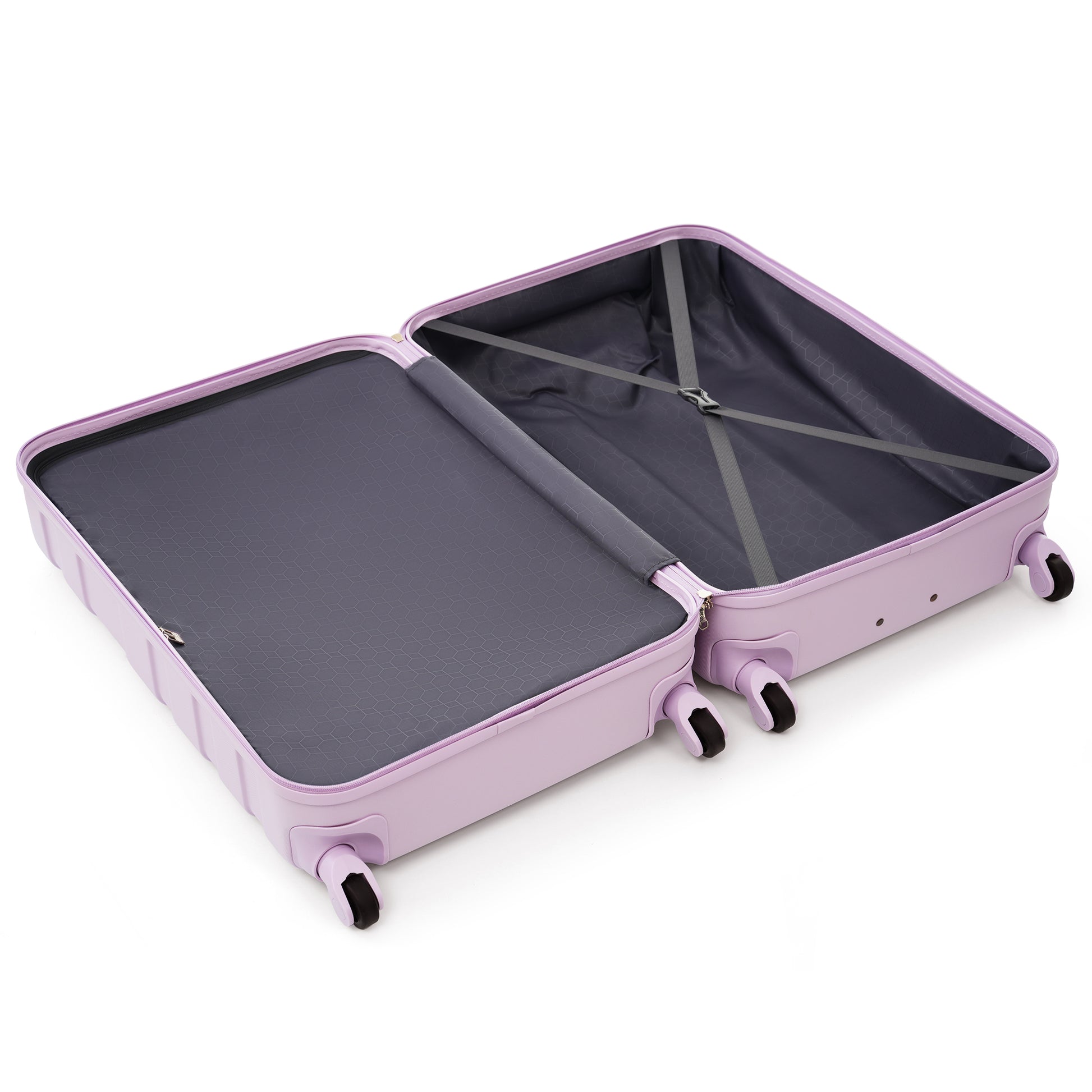 Luggage Sets Model Abs Hardshell 3Pcs Clearance Luggage Hardside Lightweight Durable Suitcase Sets Spinner Wheels Suitcase With Tsa Lock 20''24''28'' Purple Purple Abs