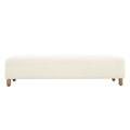 Comfortable Ottoman, White White Polyester Wood Polyester Or Polyester Blend Backless Solid Casual,Modern Pine Rectangle Armless Polyester Polyester