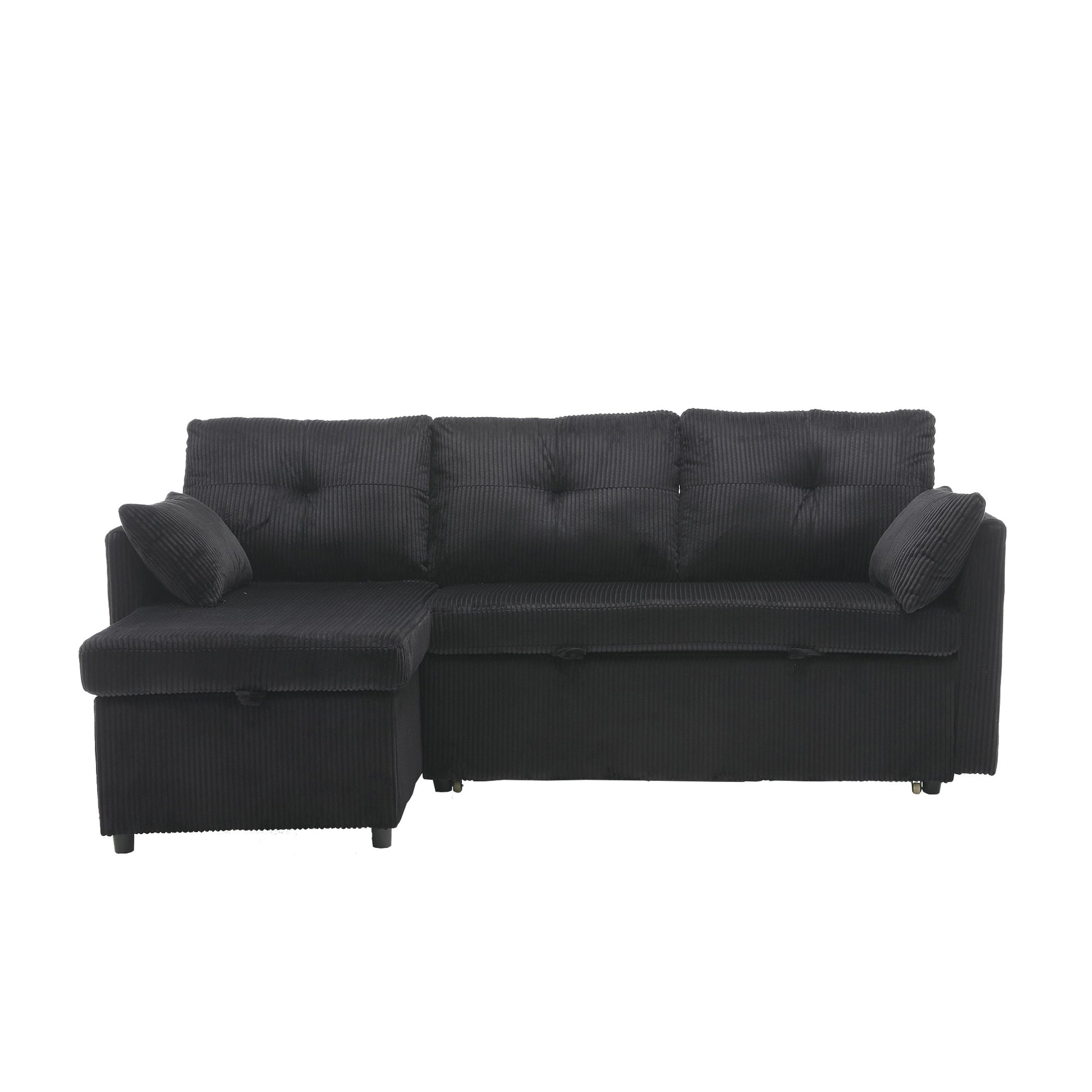 United Modular Sectional Sofa L Shaped Modular Couch With Reversible Chaise Modular Sofa Sectional Couch With Storage Seats Black Velvet 3 Seat