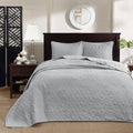 Reversible Quilt Set Grey Twin Twin Xl Grey Cotton