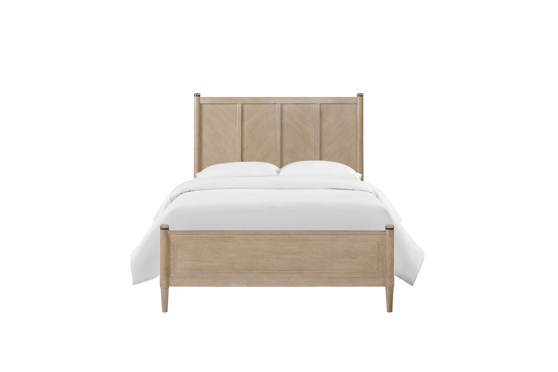 King Lo Post Bed In Sand Colored Finish King Sand Solid Wood Mdf