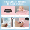 4L Portable Mini Fridge Warmer And Cooler Six 12Oz Cans Compact Refrigerator, 100% Freon Free & Eco Friendly, 4 L, Pink Pink Polypropylene