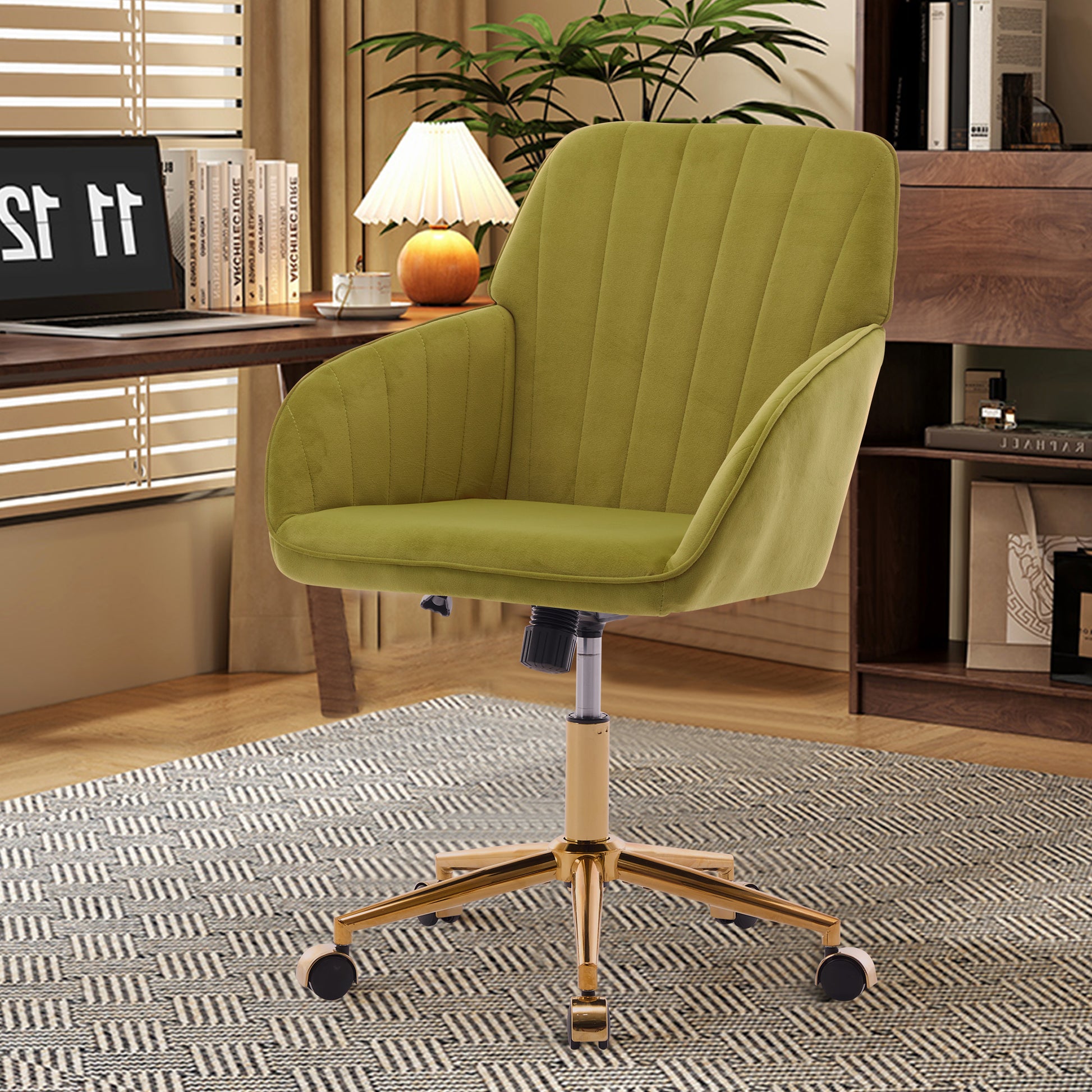 Ty Office Chair Pale Green Velvet