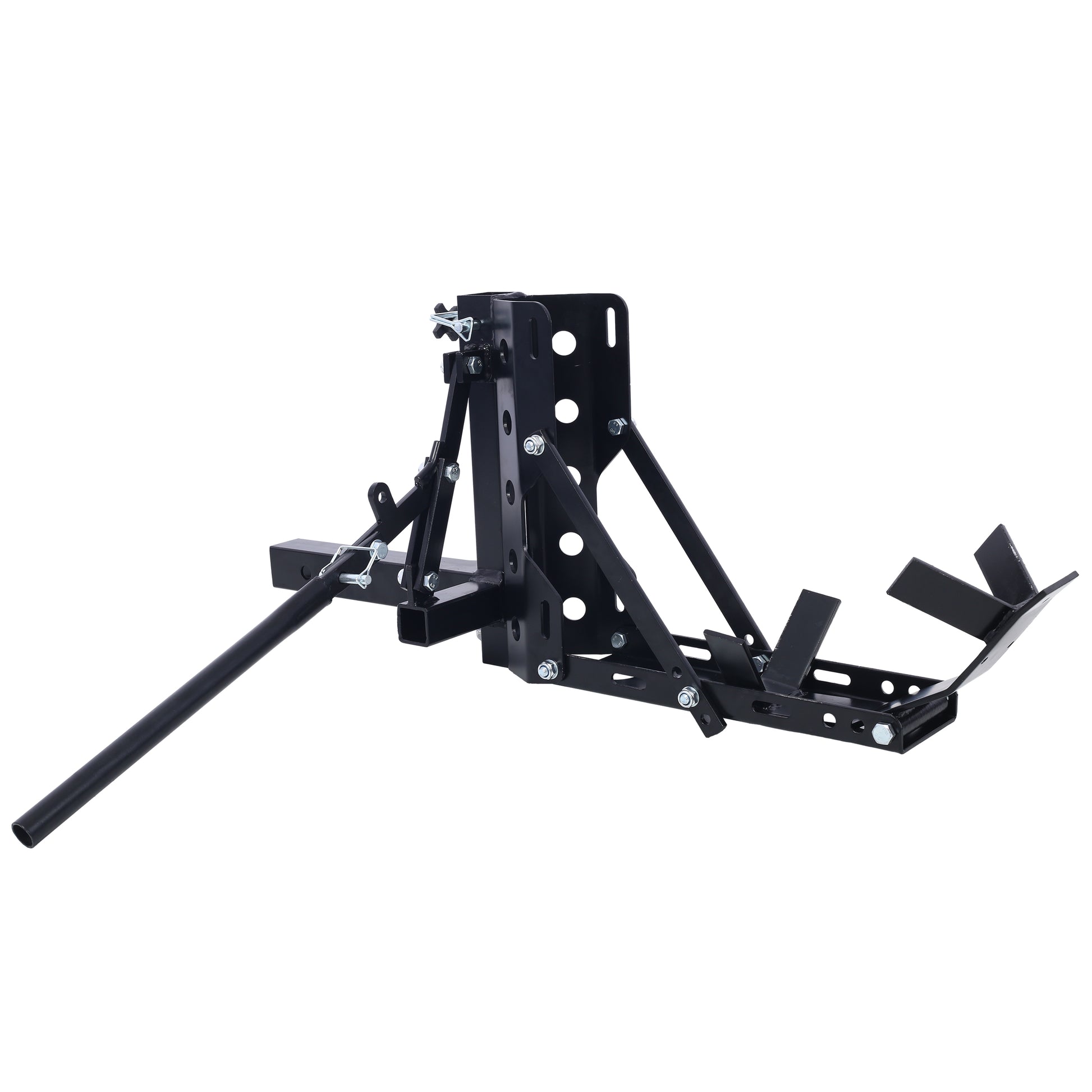 800Lbs Motorcycle Trailer Hitch Scooter Hauler Mount Rack 2" Motorcycle Tow Carrier Receiver Heavy Duty Steel Black Steel
