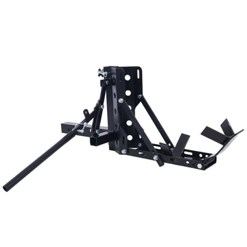 800Lbs Motorcycle Trailer Hitch Scooter Hauler Mount Rack 2" Motorcycle Tow Carrier Receiver Heavy Duty Steel Black Steel