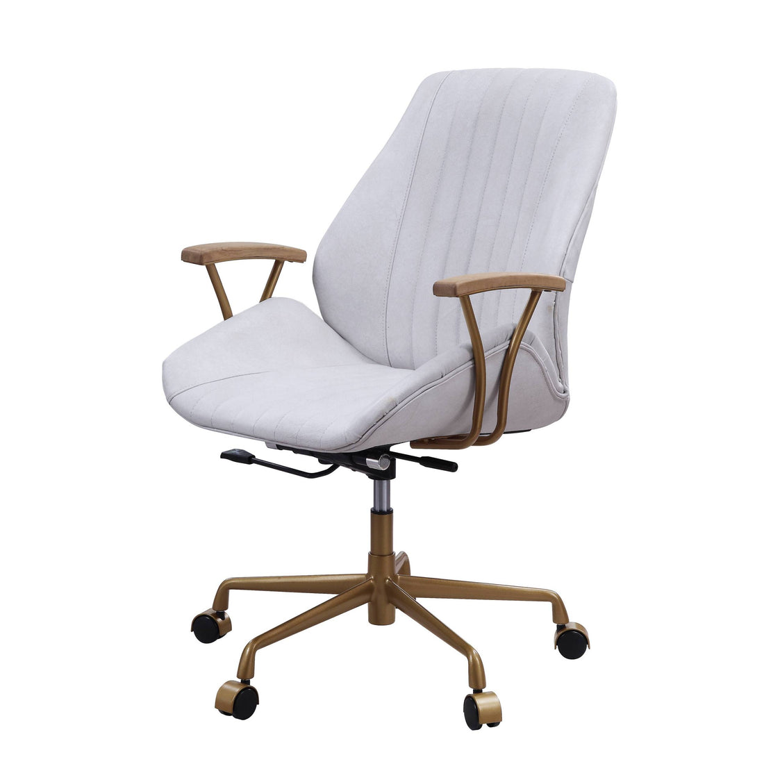 Vintage White Office Chair With Swivel Solid Vintage Office Office Chairs Solid Back Swivel Genuine Leather