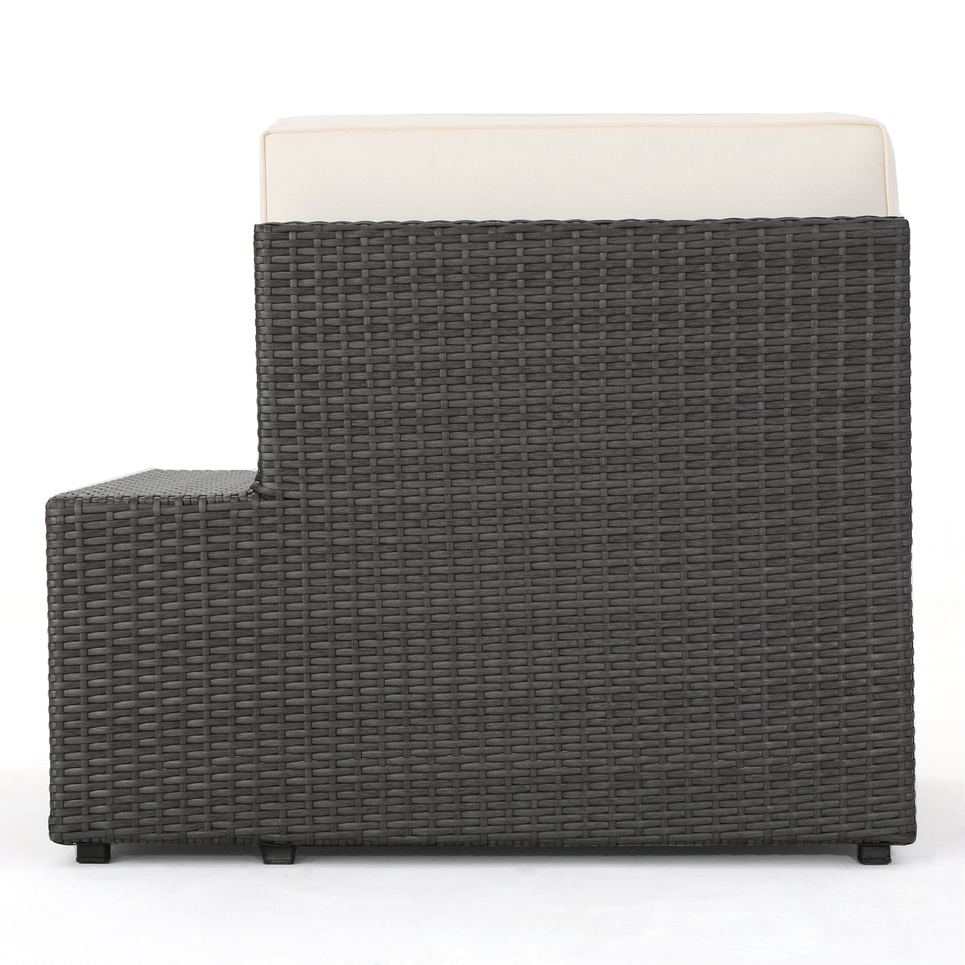 Santa Cruz Arm Chairs L & R Grey Pe Rattan Iron