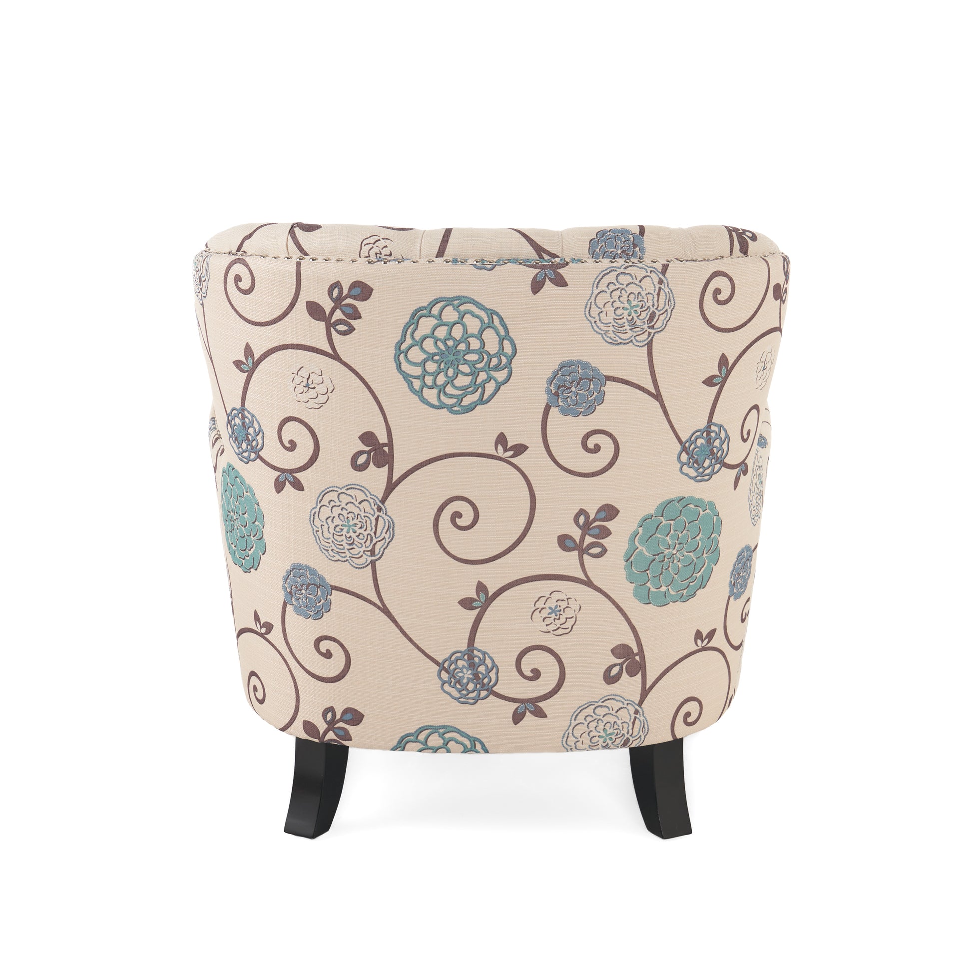 Mirod Comfy Arm Chair With Tufted Backmodern For Living Room, Bedroom And Study White Multi Fabric