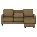 Drason Brown Reconfigurable Sectional Brown Foam Engineered Wood 3 Seat