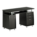 Techni Mobili Complete Workstation Computer Desk With Storage, Espresso Espresso Computer Desk Office Modern Rectangular Rectangular Mdf