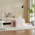 Ottoman Bench Storage Foot Rest For Couch Pet Supplies Corduroy Bench Cat'S Nest To Hide For The Living Room, Entryway And Bedroom,Pink Pink Corduroy