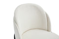 Set Of 2 Dinning Chair Antique White Fabric Metal