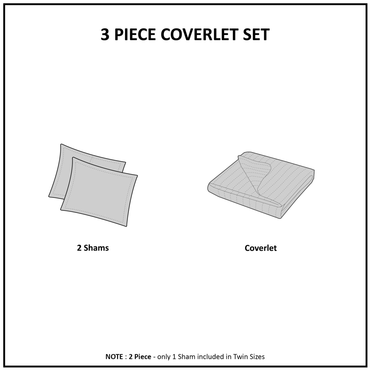 3 Piece Quilt Set Grey Full Queen Full Grey Cotton