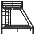 Metal Twin Xl Over Queen Bunk Bed For Teens And Adults,Space Saving Noise Reduced No Box Spring Needed, Old Sku W1307S00019 Twin Xl Black Metal