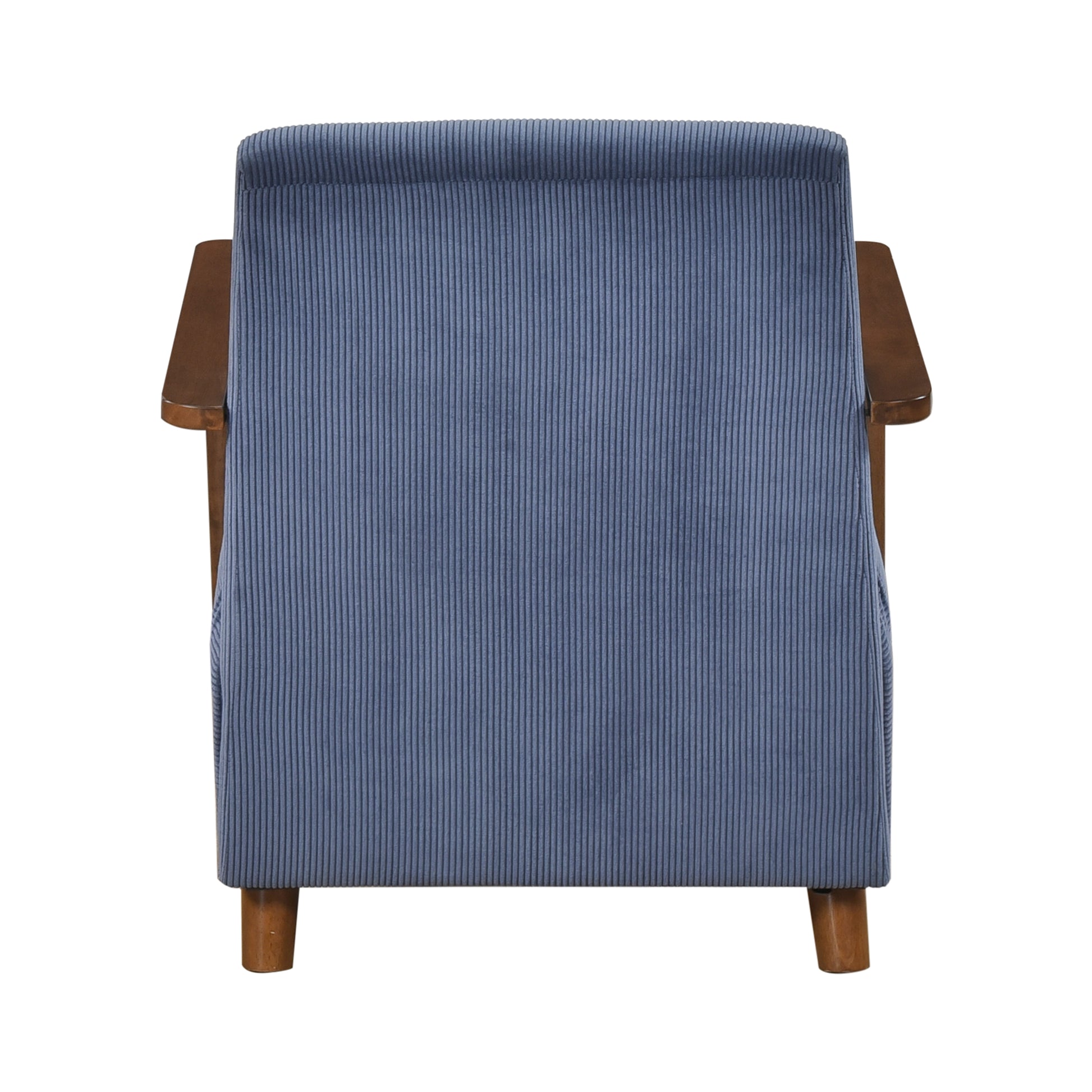 Modern Design 1Pc Accent Chair Blue Corduroy Seat Cushions Solid Wood Living Room Furniture Blue Primary Living Space Contemporary,Modern Plywood,Solid Wood