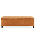 Storage Ottoman Burnt Orange Velvet