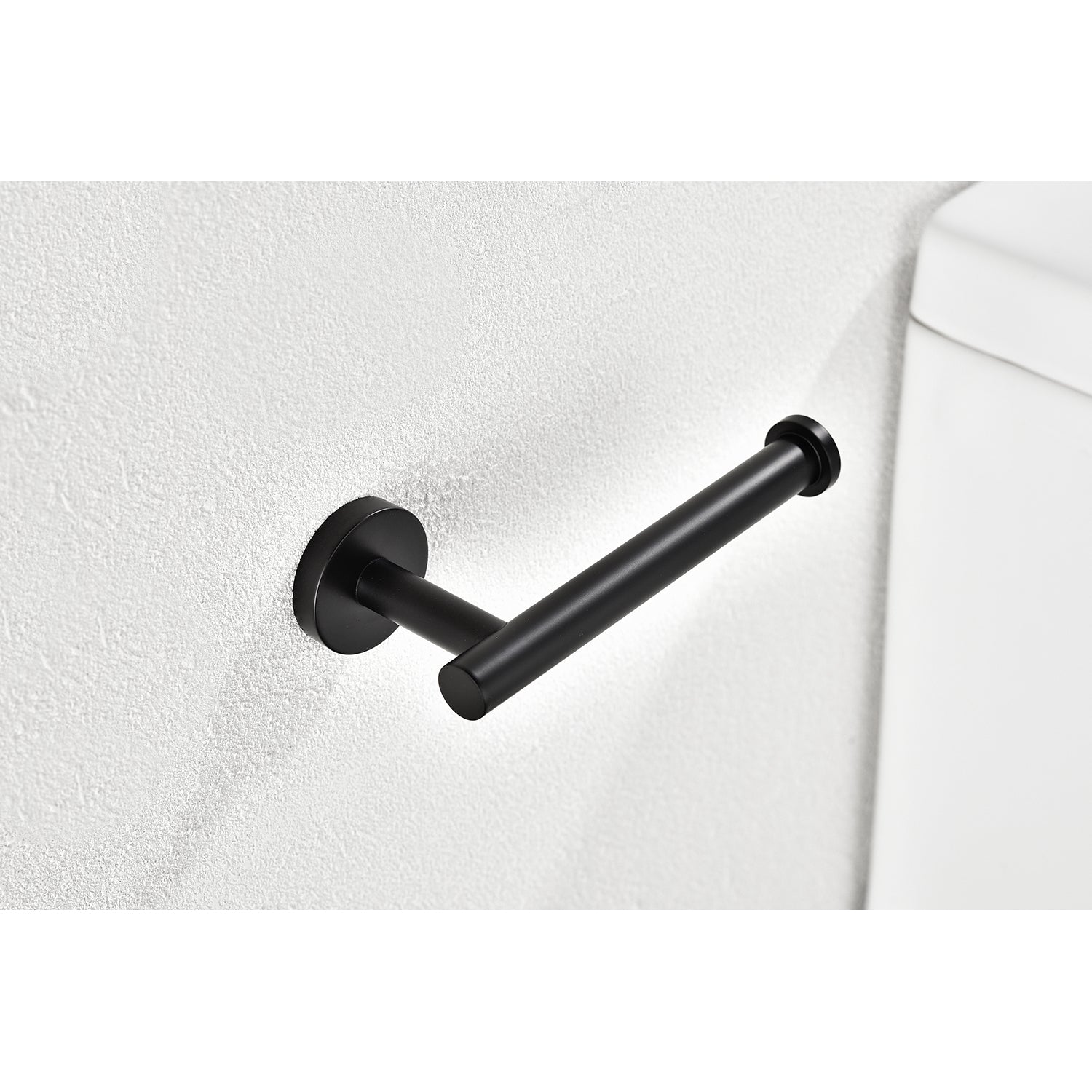 2 Pack Bathroom Paper Towel Holder Wall Mount Matte Black Stainless Steel