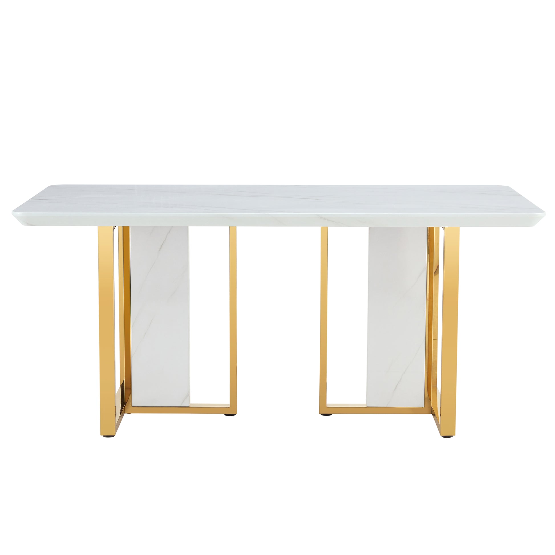 Modern Minimalism And Luxurious White Rectangular Patterned Dining Table. The Computer Desk. The Game Table. Dining Tables Are Used In The Dining Room, Living Room, Terrace And Kitchen 67 *36 *30