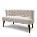 Celine Tufted Settee Accents, Sky Neutral Beige Polyester Beige Foam Polyester