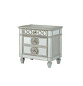 Varian Mirrored Nightstand Silver Mirror,Synthetic Wood