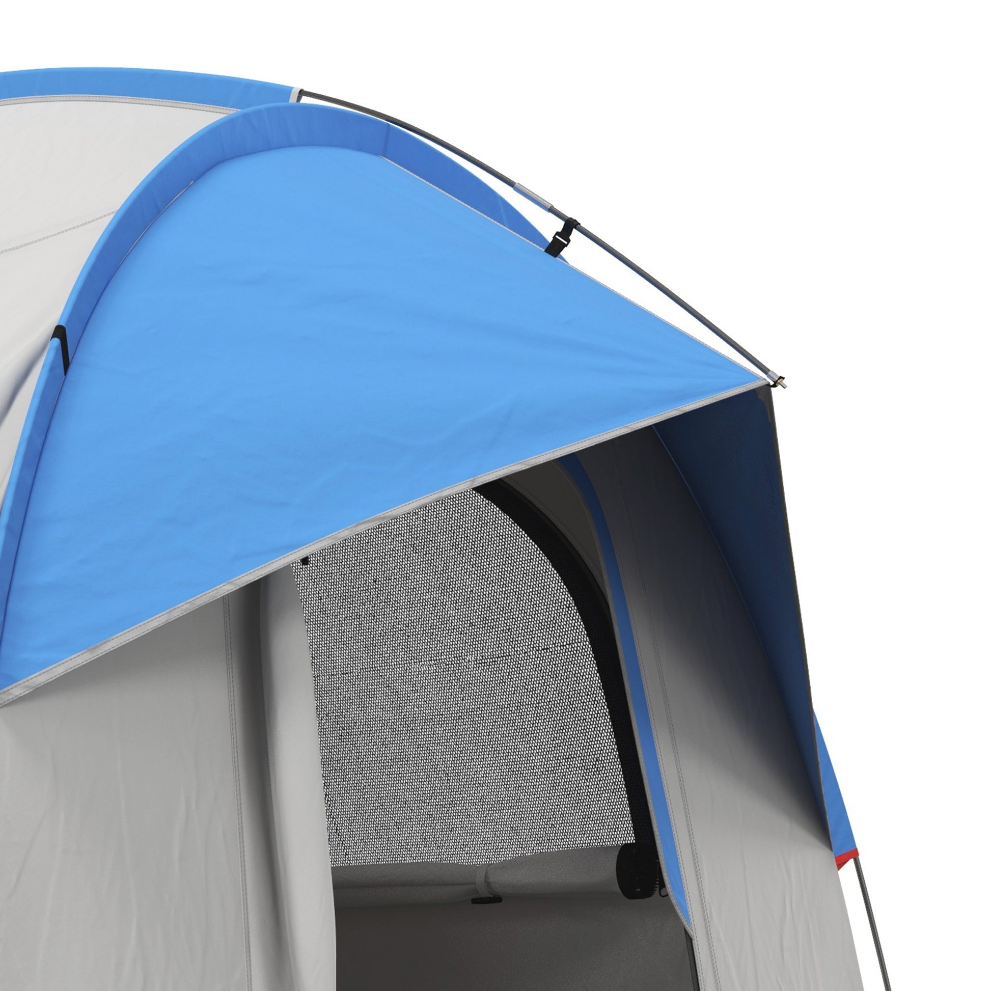 Outsunny Suv Tent, 2000Mm Waterproof Truck Tent With 3 Doors And Mesh Window, For 5 6 Person Camping Outdoor Travel, 7.5' L X 6.9' W X 6.9' H, Gray And Blue Grey Blue Polyester