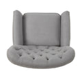 Modern Light Grey Fabric Push Back Recliner Light Grey Fabric