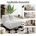 Fireside Chair, Large Bean Bag Chair For Adults, Lazy Floor Sofa For Home, Playing Bean Bag Chair, One Piece High Resillence Sponge, Flannelette Fabric, Light Gray Light Gray Soft Foam Flannelette,Foam