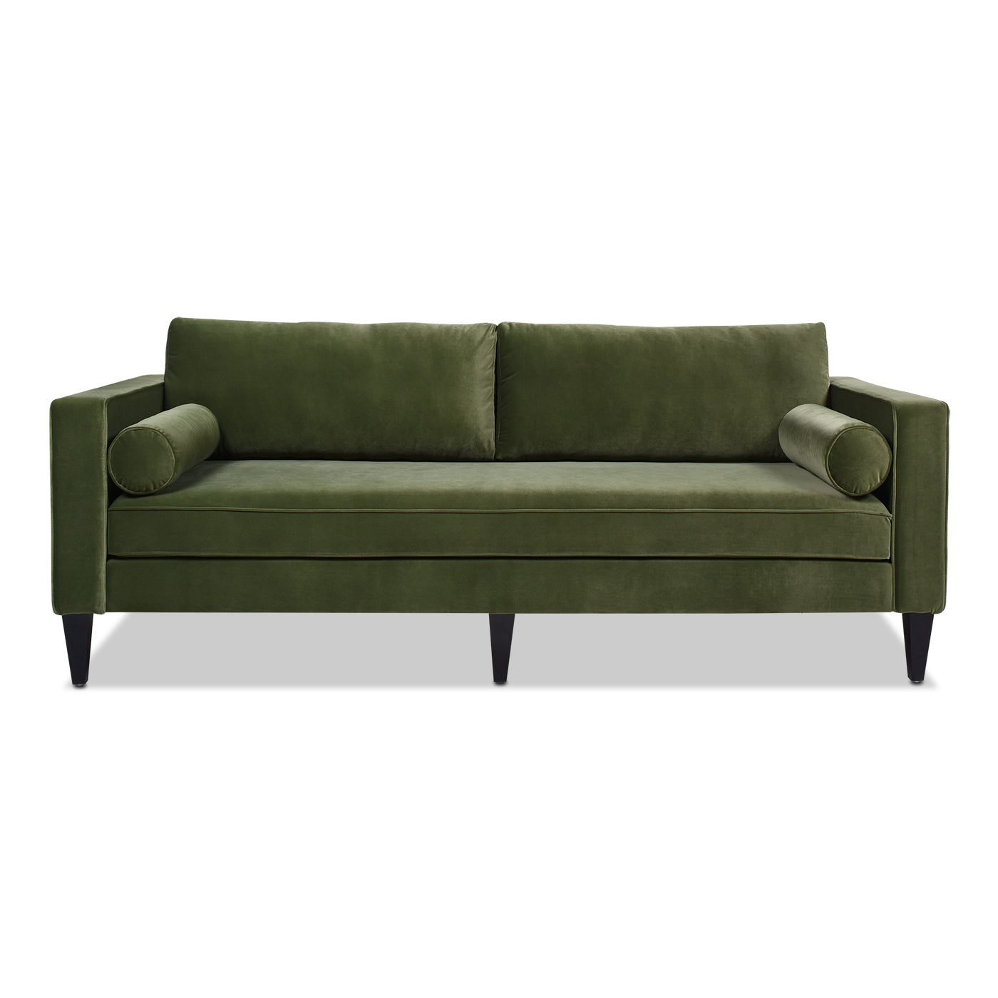 Nicholi 84" Mid Century Modern Sofa, Olive Green Performance Velvet Olive Green Foam Velvet 3 Seat