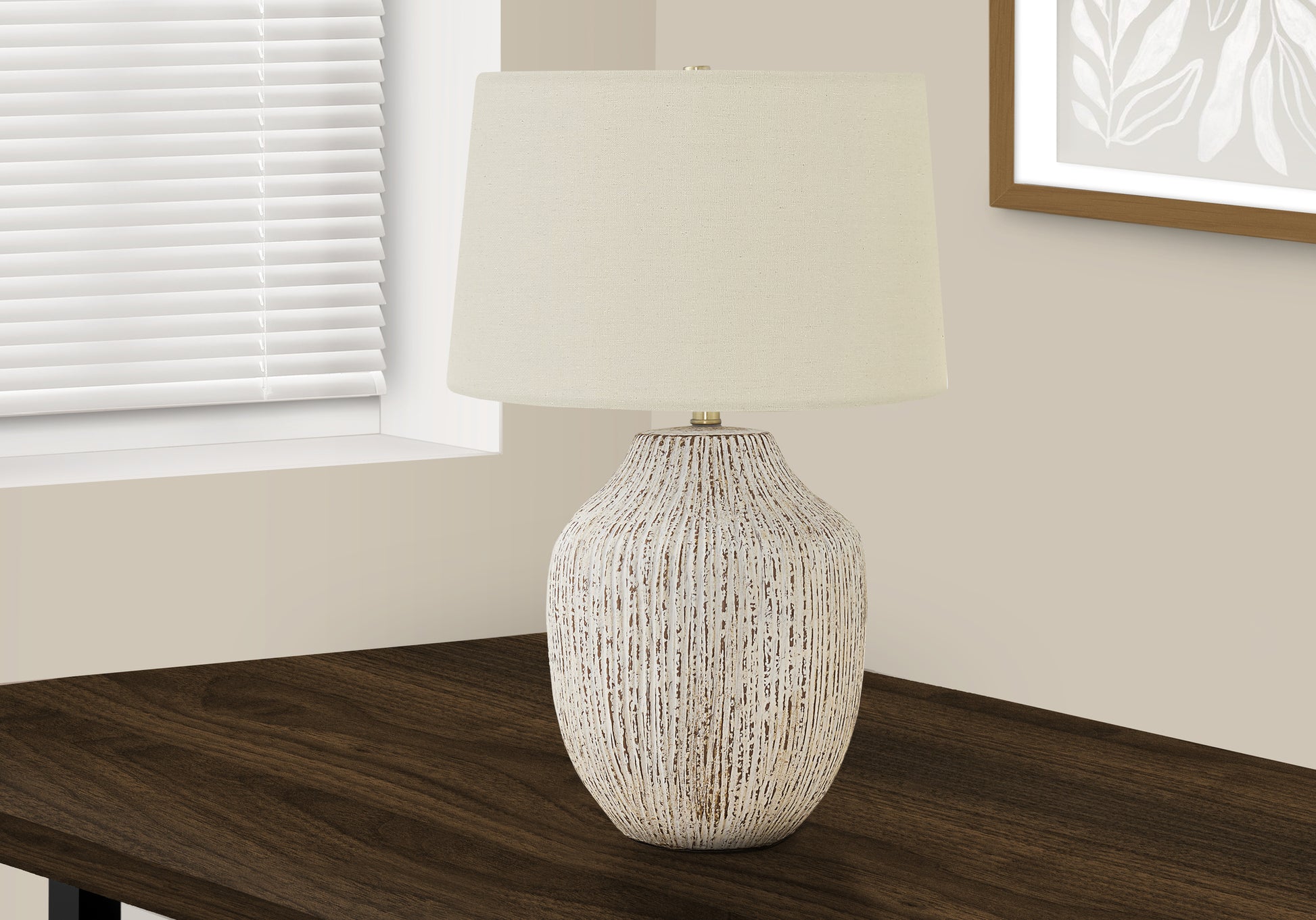 Lighting, 26"H, Table Lamp, Cream Ceramic, Ivory Cream Shade, Transitional Cream Ceramic