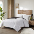 Faux Fur To Mink Down Alternative Comforter Set King Ivory Polyester