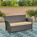 St Lucia Seat Brown Tan Pe Rattan Iron Waterproof Fabric