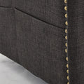 Dark Grey 360 Degree Swivel Rotating Accent Chair With Usb And Magazine Book For Living Room And Hotel Bed Room,Upholstered Accent Chair With Cooper Nail Dark Grey White Primary Living Space American Design,Classic,Modern Pine Foam Wood Fabric