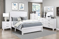 White Finish Full Size Panel Bed Wooden Bedroom Furniture 1Pc, Bed In A Box Box Spring Required Full White Bedroom Bed Frame Wood