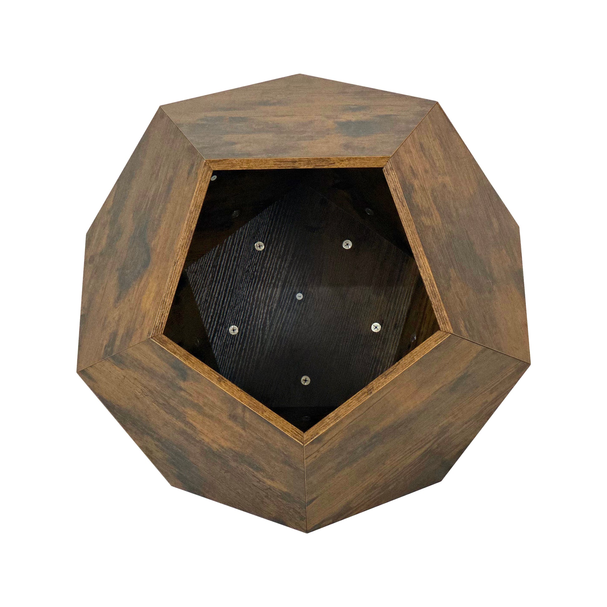 25.98'' Shaped Modern Pet Furniture Cat Kennel Side Table Mdf Multi Purpose Furniture Antique Wood Color Antique Brown Mdf